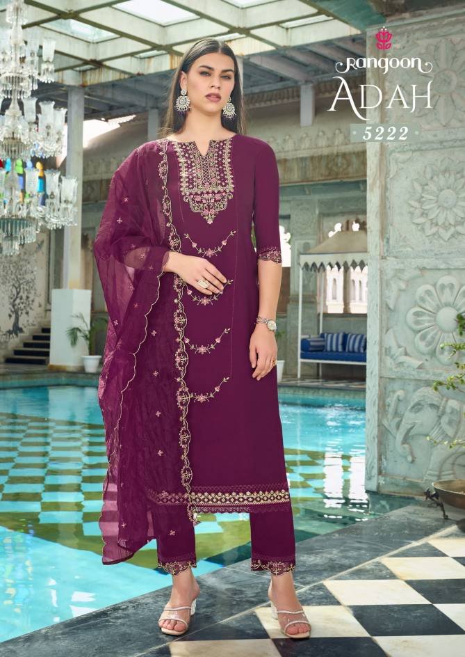 Adah By Rangoon Viscose Embroidered Kurti Bottom With Dupatta Wholesale Shop In Surat
